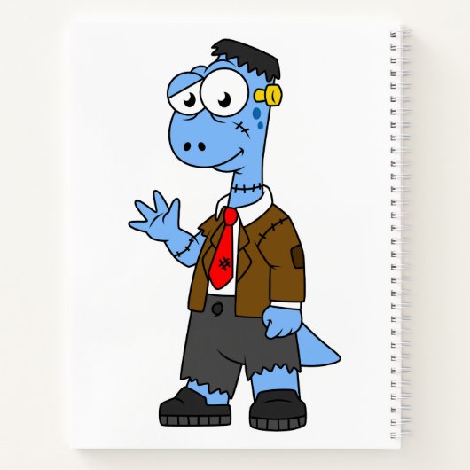 フランケンシュタインの格好をした漫画のブロントサール。 ノートブック (裏面)