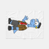 フランケンシュタインの格好をした漫画のブロントサール。 フリースブランケット (正面(横))