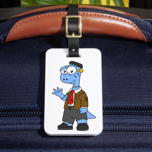 フランケンシュタインの格好をした漫画のブロントサール。 ラゲッジタグ (正面インサイチュ2)