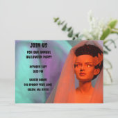 フランケンシュタインの緑と赤の怪物花嫁 招待状 (スタンド正面)