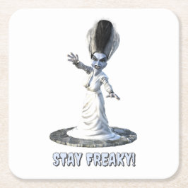 フランケンシュタインの花嫁でStay Freaky! スクエアペーパーコースター