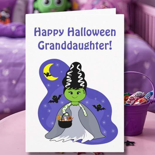 フランケンシュタインの花嫁の孫娘のハロウィン カード