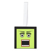 フランケンシュタインの花嫁 木製キューブ ハロウィン オーナメント (正面)