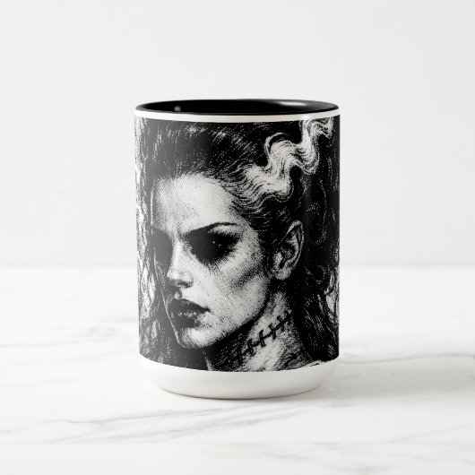 フランケンシュタインの花嫁 ― BurnsInHellによって蘇る ツートーンマグカップ (中央)
