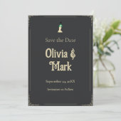フランケンシュタインの花嫁　Save the Date | ゴシック 招待状 (スタンド正面)