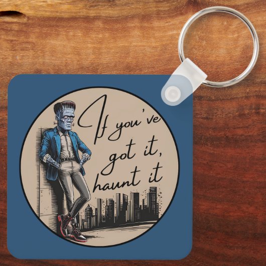 フランケンシュタインクールよもしよ得、聞いてくれ キーホルダー (裏面)