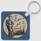 フランケンシュタインクールよもしよ得、聞いてくれ キーホルダー (裏面)