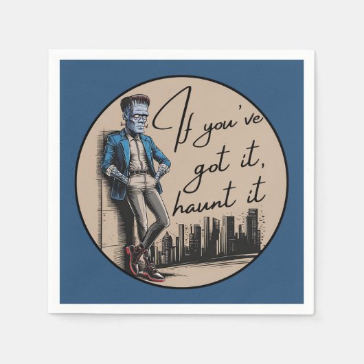 フランケンシュタインクールよもしよ得、聞いてくれ スタンダードカクテルナプキン (正面)