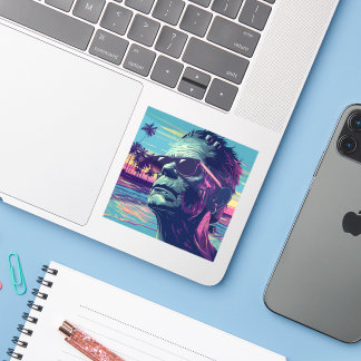 フランケンシュタインクールレトロサンセットハロウィーン シール