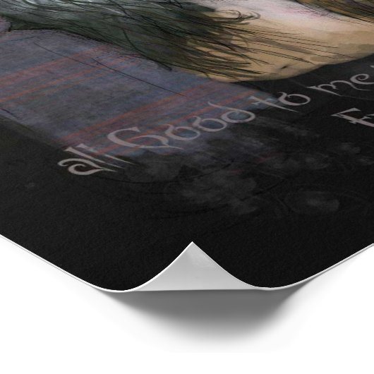 フランケンシュタイングッド&エビル引用文イラストレーション ポスター (角)