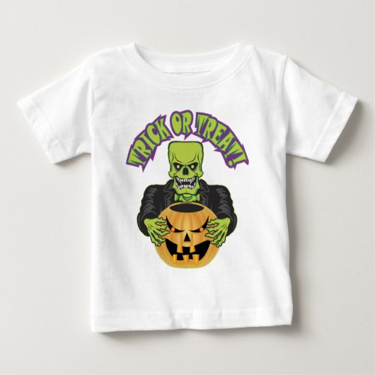 フランケンシュタインスカル ベビーTシャツ (正面)