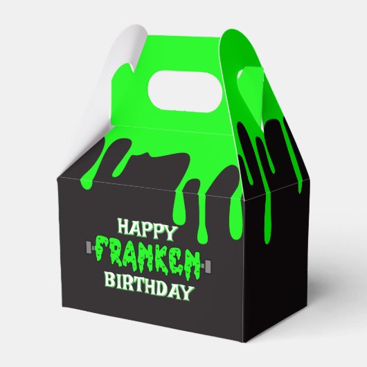 フランケンシュタインハッピーバースデーハロウィングリーンスライム フェイバーボックス (裏面サイド)