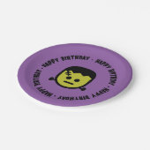 フランケンシュタインハロウィンの誕生日の紙皿 ペーパープレート (アングル)