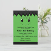 フランケンシュタインハロウィンキュートキッズパーティの招待状 招待状 (スタンド正面)