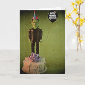 "フランケンシュタインハロウィン"のバースデー・カード カード (黄色い花)