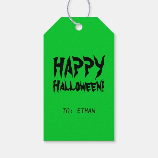 フランケンシュタインハロウィーンギフトラベル ギフトタグ (裏面)