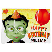 フランケンシュタインハロウィーン子供の誕生日 ラージペーパーバッグ