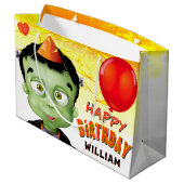 フランケンシュタインハロウィーン子供の誕生日 ラージペーパーバッグ