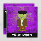 フランケンシュタインハロウィーン招待状 招待状 (正面/裏面)