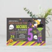 フランケンシュタインハロウィーン誕生日招待状 招待状 (スタンド正面)