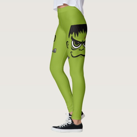 フランケンシュタインハロウィーン顔 レギンス (左)