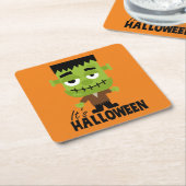 フランケンシュタインハロウィーン スクエアペーパーコースター (アングル)