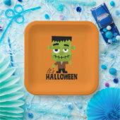 フランケンシュタインハロウィーン ペーパープレート (パーティー)