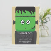 フランケンシュタインハローウィンパーティ招待状 招待状 (スタンド正面)