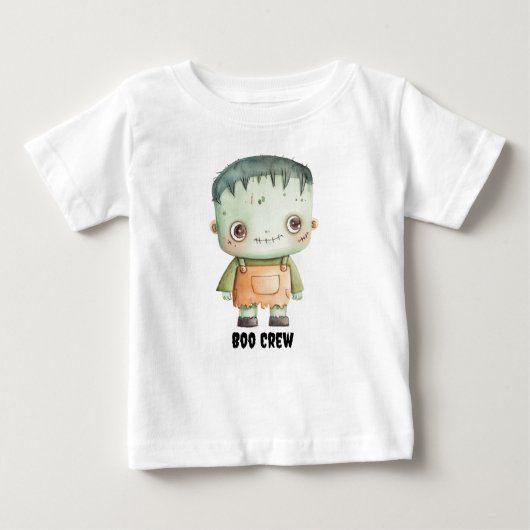 フランケンシュタインパーソナライズされたと一緒の「Boo Crew」Tシャツ ベビーTシャツ (正面)