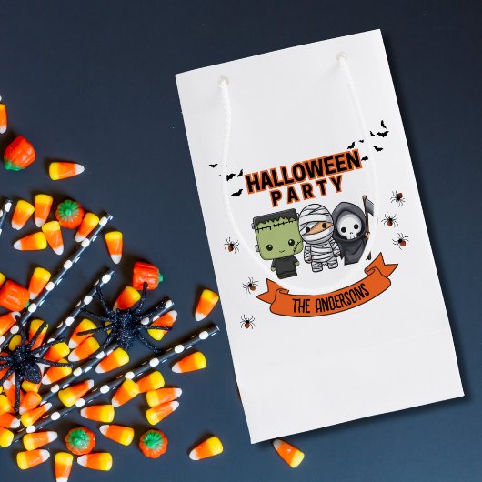 フランケンシュタインママ死神ハロウィ不気味ン スモールペーパーバッグ