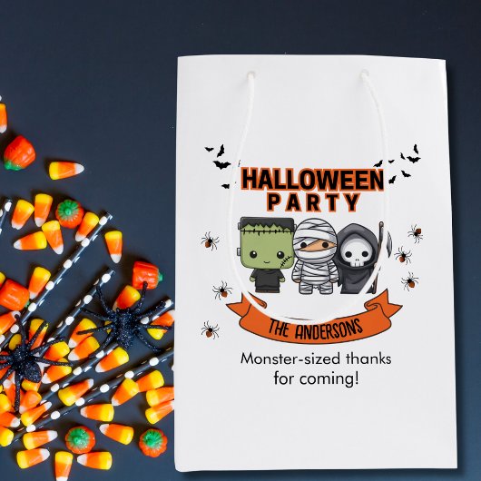 フランケンシュタインママ死神ハロウィ不気味ン ミディアムペーパーバッグ