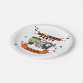 フランケンシュタインミイラ死神かわいいハロウィーン ペーパープレート (アングル)