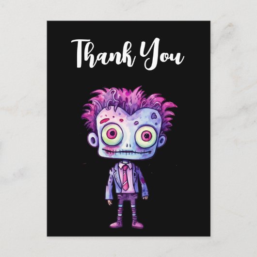 フランケンシュタインモンスタおもしろいー・ハロウィーンおもしろいありがとう ポストカード (正面)