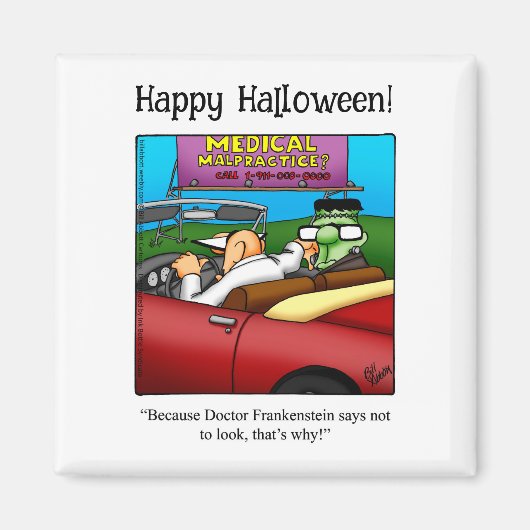 フランケンシュタインモンスタおもしろいー・ユーモア・マグネット マグネット (正面)