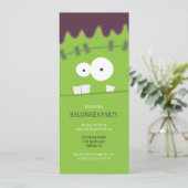 フランケンシュタインモンスターの顔のハローウィンパーティ 招待状 (スタンド正面)