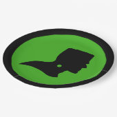 フランケンシュタインモンスターシルエット ペーパープレート (アングル)