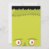 フランケンシュタインモンスタースプーキーハローウィンパーティ 招待状 (裏面)