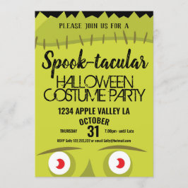 フランケンシュタインモンスタースプーキーハローウィンパーティ 招待状