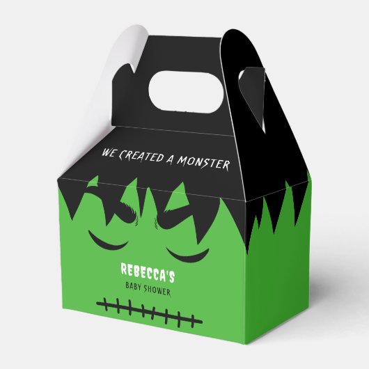 フランケンシュタインモンスターハロウィーンベビーシャワー フェイバーボックス (正面サイド)