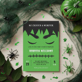 フランケンシュタインモンスターハロウィーンベビーシャワー 招待状