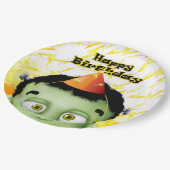 フランケンシュタインモンスターハロウィーン誕生日パーティー ペーパープレート (アングル)