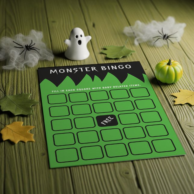 フランケンシュタインモンスタービンゴ赤ちゃんシャワーゲーム (Frankenstein Monster Bingo Baby Shower Game
)