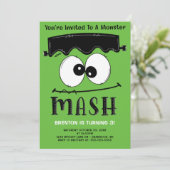 フランケンシュタインモンスターマッシュハロウィーン誕生日パーティー 招待状 (スタンド正面)