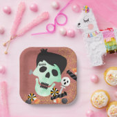 フランケンシュタインモンスターマッシュハローウィンパーティプレート ペーパープレート (パーティー)