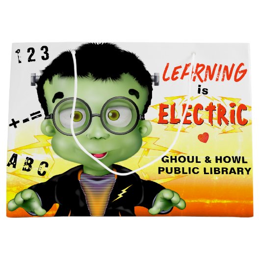 フランケンシュタインモンスター幼稚園ライブラリー ラージペーパーバッグ (正面)