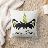 フランケンシュタインユニコーンこうもりパターンハロウィンデコール クッション (ブランケット)