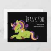 フランケンシュタインユニコーンハロウィンスケッチありがとう ポストカード (正面/裏面)