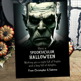 フランケンシュタイン不気味の怪獣ハロウィンの挨拶 シーズンカード