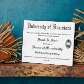 フランケンシュタイン卒業証書 フォトプラーク (側面)