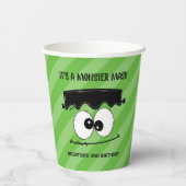 フランケンシュタイン子供の誕生日パーティーハロウィーン 紙コップ (裏面)